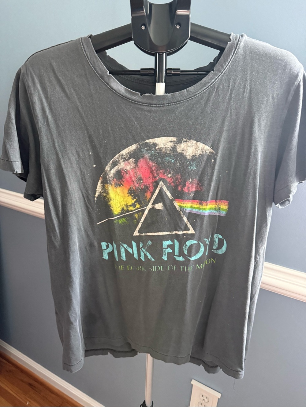 Pink Floyd Dark Side of the Moon Distressed Vintage Wash Tee | Size L 🎸